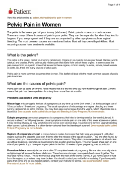 Pelvic pain