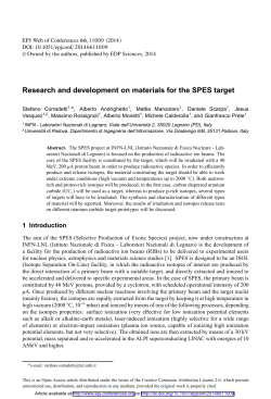 Research and development on materials for the SPES target