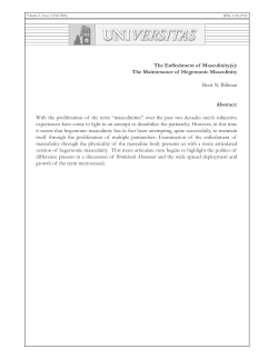 Brett N. Billman, The Enfleshment of Masculinity(s)