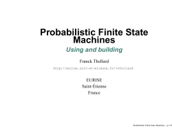 Probabilistic Finite State Machines