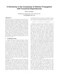 A Dichotomy in the Complexity of Deletion Propagation with