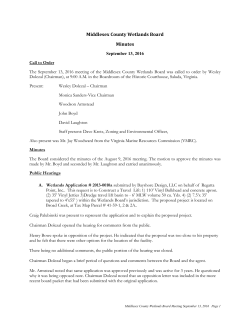 Middlesex County Wetlands Board Minutes August 8, 2000