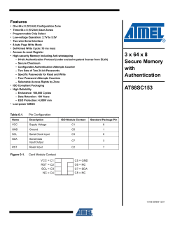 3 x 64 x 8 Secure Memory with Authentication AT88SC153
