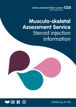 Musculo-skeletal Assessment Service Steroid injection information