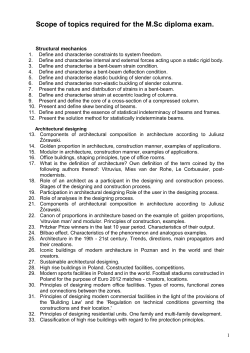 Scope of topics required for the M.Sc diploma exam.