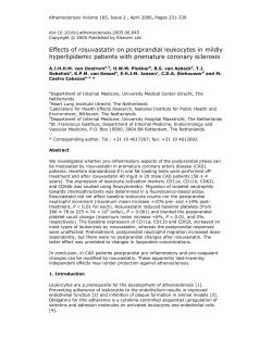 Effects of rosuvastatin on postprandial leukocytes in mildly