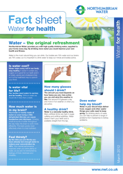Fact sheet - Northumbrian Water