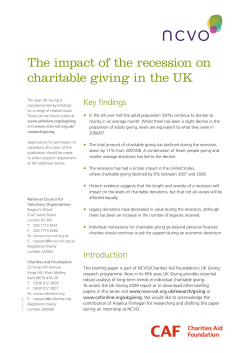 The impact of the recession on charitable giving in the UK