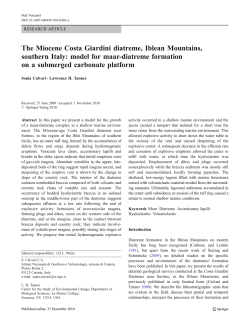 The Miocene Costa Giardini diatreme, Iblean Mountains, southern Italy