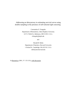 Addressing an idiosyncrasy in estimating survival