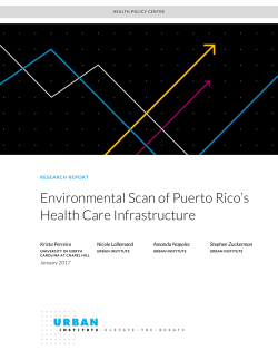 Environmental Scan of Puerto Rico`s Health Care