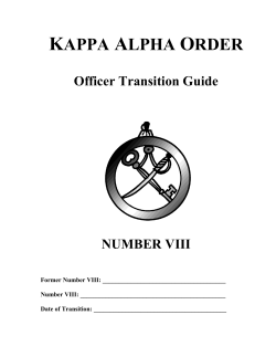 Number VIII - Kappa Alpha Order