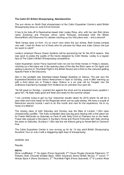 The Cabin EC British Showjumping, Aberdeenshire The sun shone