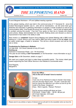 the supporting hand - Parkinson`s New Zealand