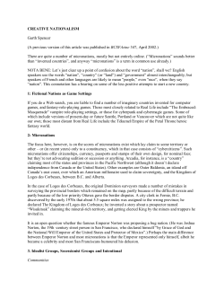 Creative Nationalism - Vancouver Community Network