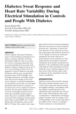 Sweat Response and Heart Rate Variability During Electrical