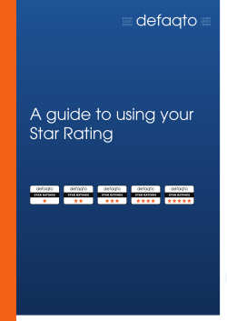 A guide to using your Star Rating