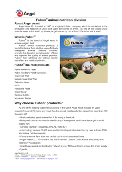Fubon animal nutrition division Why choose Fubon