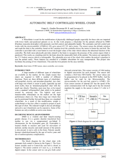 AUTOMATIC BELT CONTROLLED WHEEL CHAIR