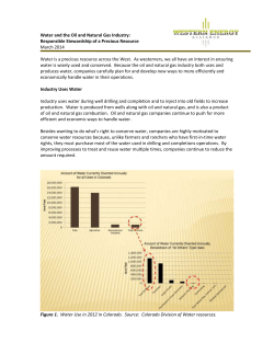 Water and the Oil and Natural Gas Industry