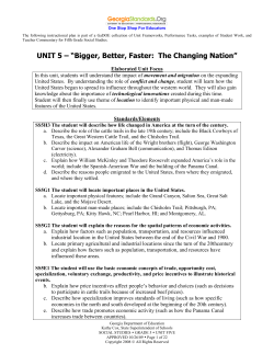 Unit 5 - Bigger, Better, Faster: The Changing