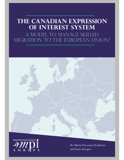 The Canadian Expression of Interest system