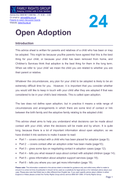 Open Adoption - Family Rights Group