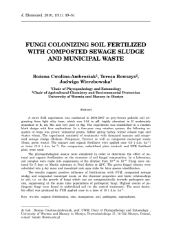 fungi colonizing soil fertilized with composted sewage sludge and
