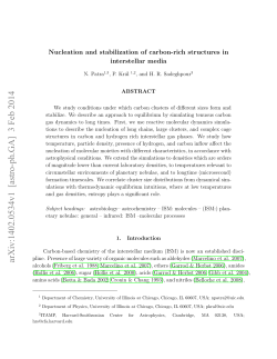 Nucleation and stabilization of carbon