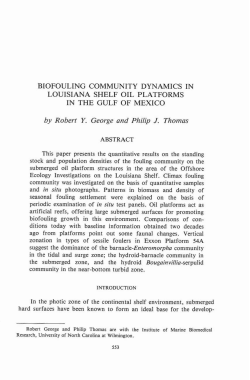 BIOFOULING COMMUNITY DYNAMICS IN LOUISIANA SHELF OIL