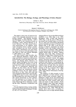 Introduction: The Biology, Ecology, and Physiology of Zebra Mussels1