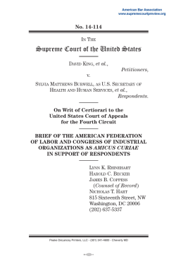 Brief for the American Federation of Labor and Congress of