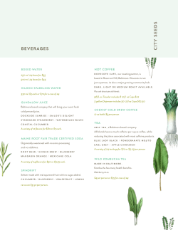 Beverages - City Seeds