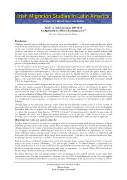 Spain in Irish Literature 1789-1850 An Approach
