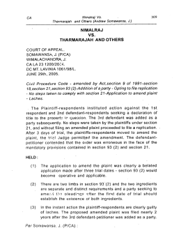 NIMALRAJ VS. THARMARAJAH AND OTHERS (2) There are two