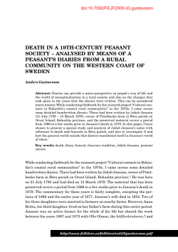 Death in a 19th-Century Peasant Society