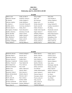 ENGI 5911 Dr. J. Shirkoff Wednesday, April 11, 2016 9:00
