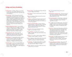 College and Career Vocabulary