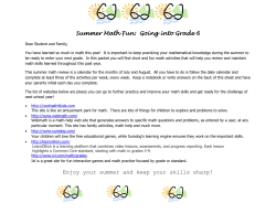 Going into Grade 6 - Bristol Public Schools