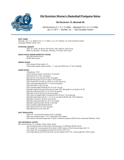 Postgame Notes - ODUSports.com