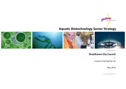 Aquatic Biotechnology Sector Strategy