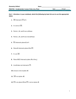 Point, Line, Plane