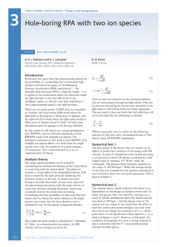 3 Hole-boring RPA with two ion species