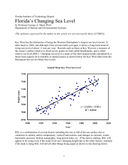 Florida`s Changing Sea Level