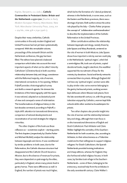 Catholic Communities in Protestant States: Britain and the