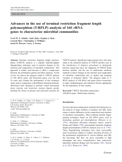 Advances in the use of terminal restriction fragment length