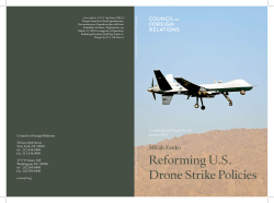 Micah Zenko, %22Reforming US Drone Strike Policies,%22 CFR 2013