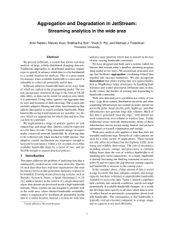 Aggregation and Degradation in JetStream: Streaming analytics in
