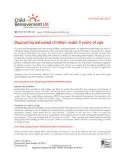 Supporting bereaved children under 5