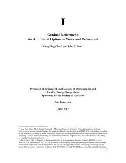 Gradual Retirment - Society of Actuaries